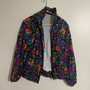 80’s Geometric Windbreaker | S